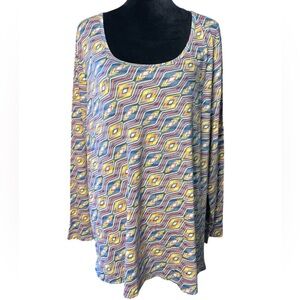 LulaRoe Long Sleeve Tribal Print Shirt